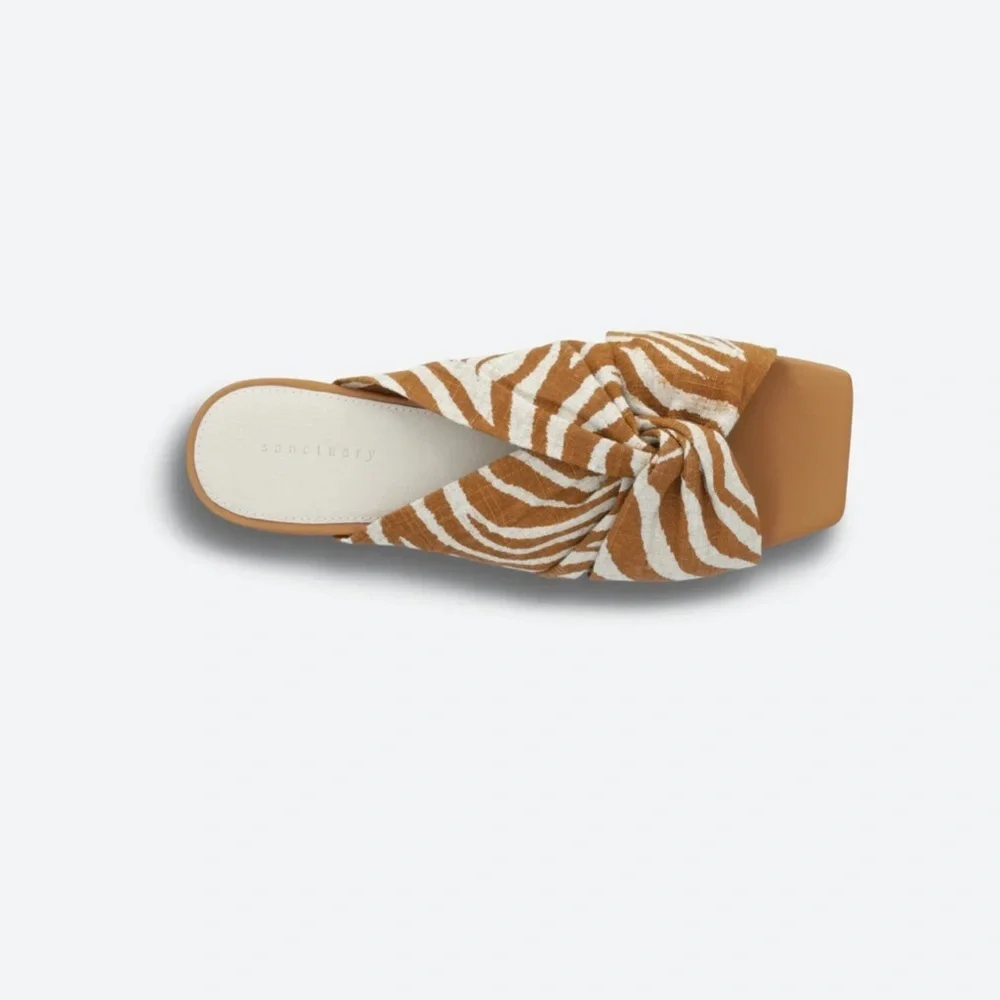 SANCTUARY Flamingo‎ Knotted Leather Slide